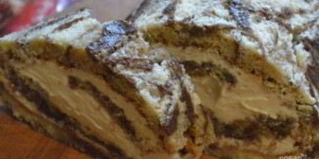 бисквитный рулет мраморный