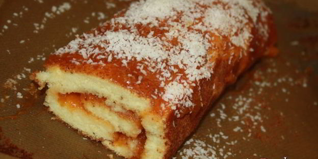 бисквитный рулет пятнадцатиминутка