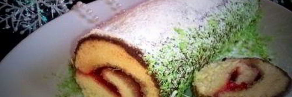 Бисквитный рулет Зимний