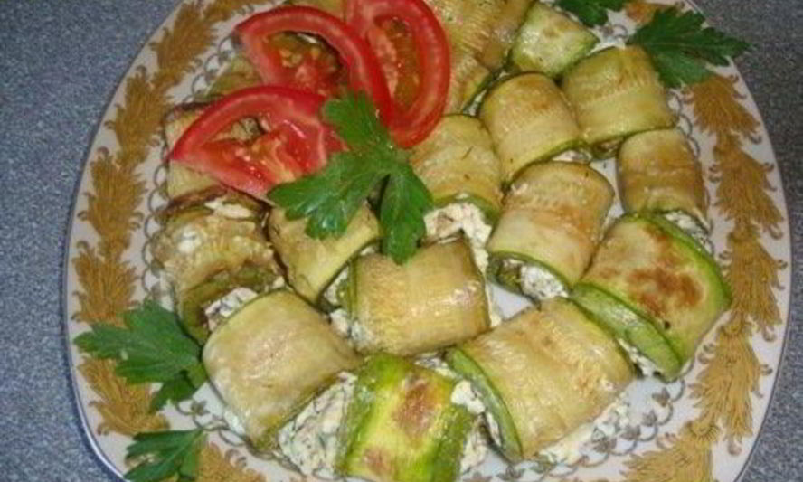 Рецепт кабачковых рулетиков