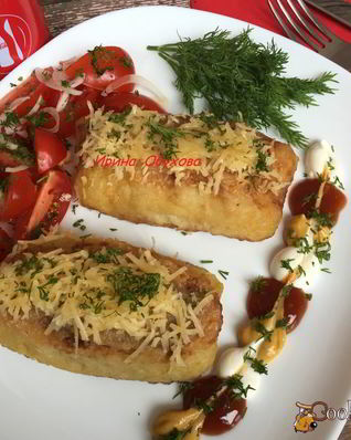 Картофельные рулетики с мясом