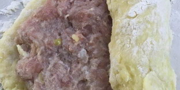 картофельные рулетики с мясом