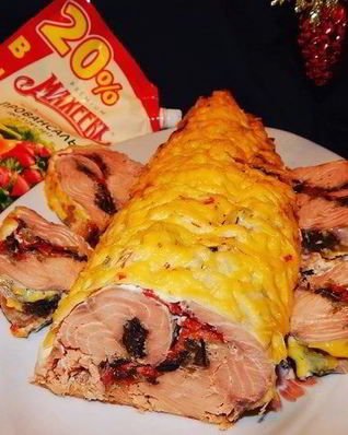 Королевский рулет из кеты