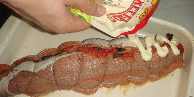 королевский рулет из кеты