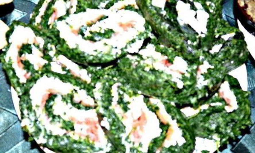 Рецепт малахитового рулета