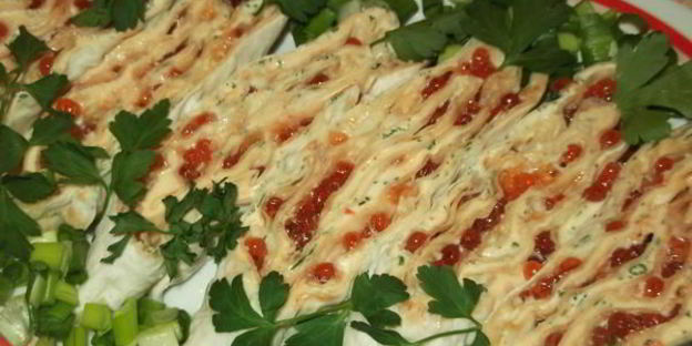 мини-рулетики из лаваша