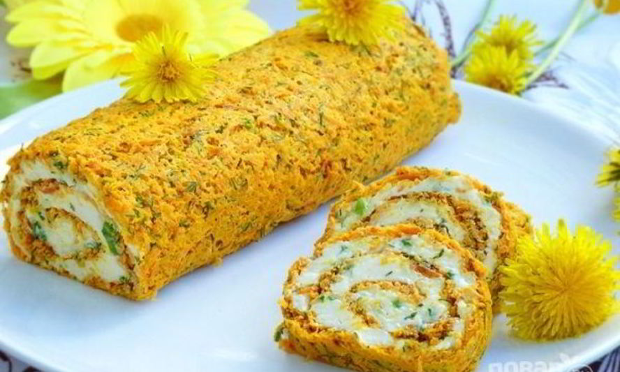Рецепт морковного рулета