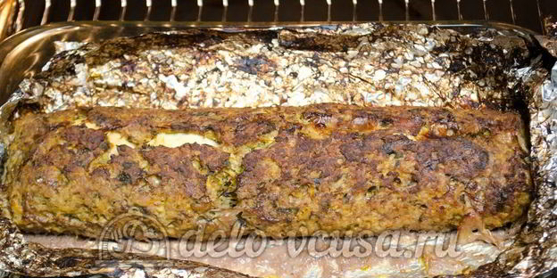 мясной рулет с яйцом