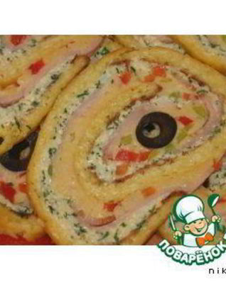 Праздничный сырный рулет