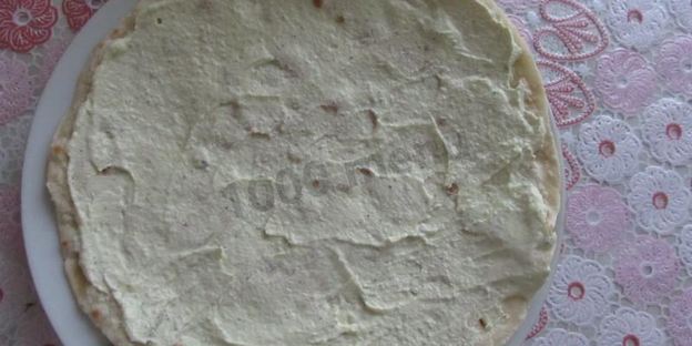 рулет из домашнего лаваша с начинкой