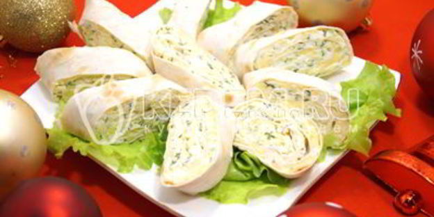 рулет из лаваша с сыром