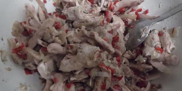 рулет куриный луковый