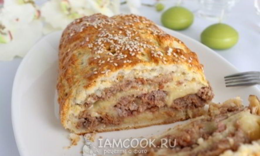 Рецепт рулета с фаршем и сыром
