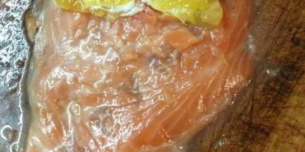 рулетики из форели с апельсинами