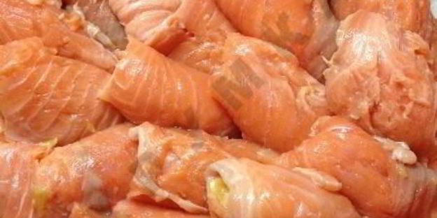 рулетики из форели с апельсинами