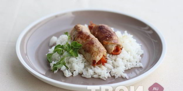 рулетики из свинины с морковью и чесноком