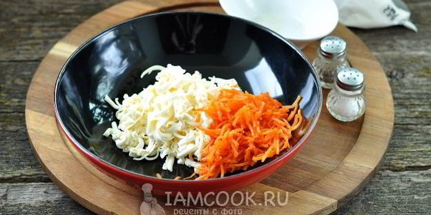 рулетики из ветчины с сыром и корейской морковью