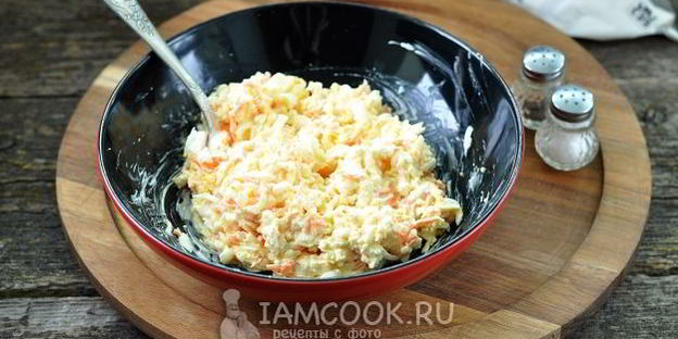 рулетики из ветчины с сыром и корейской морковью