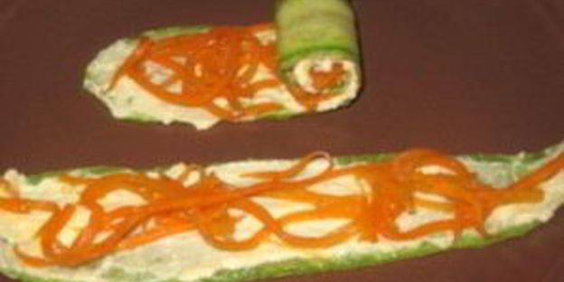 рулетики из жареных кабачков