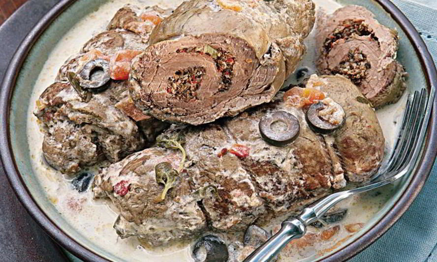 Рецепт рулетов из телятины нисуаз