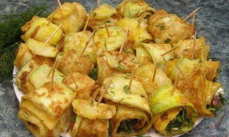 Рецепт рулетов тещин язык из кабачка