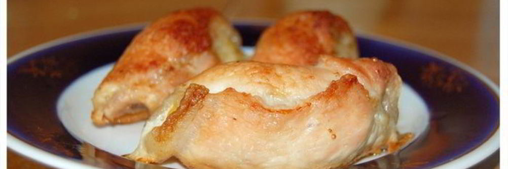 Свиные рулетики с грибами