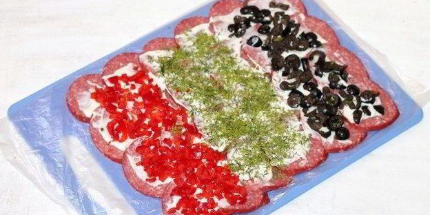 закусочный рулет с сыром hochland