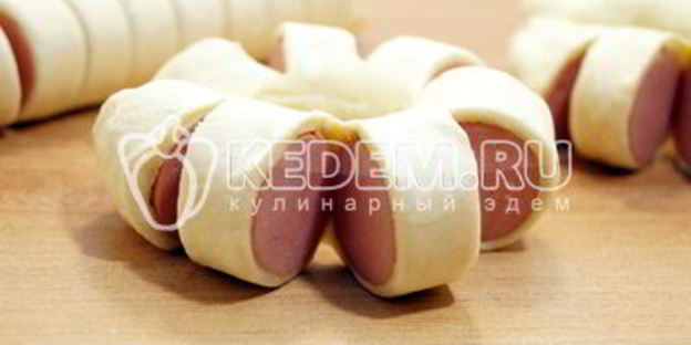 сосиски в тесте цветочки