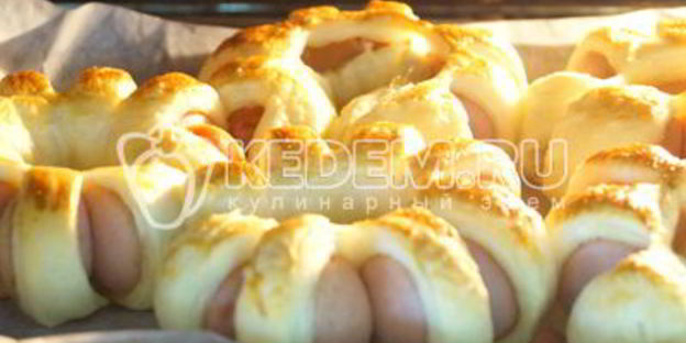 сосиски в тесте цветочки