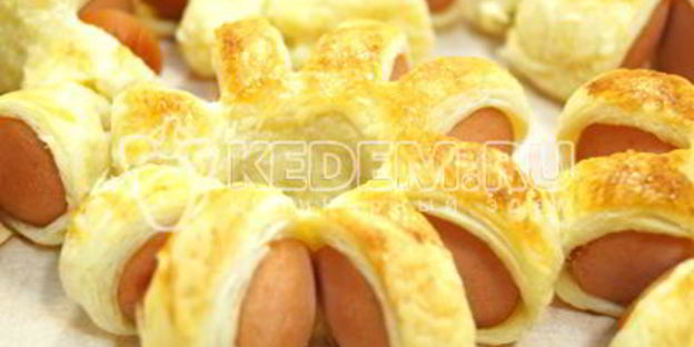 сосиски в тесте цветочки