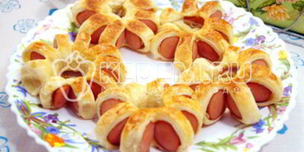 сосиски в тесте цветочки