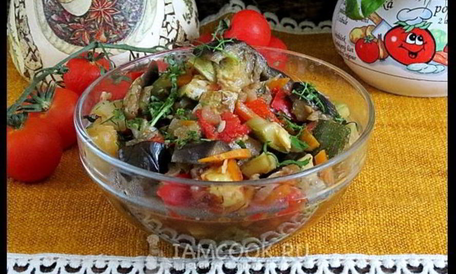 Рецепт соте из кабачков и баклажанов