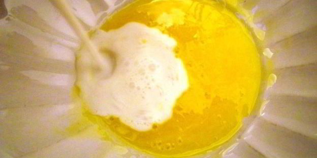 грушевый тарт с мятной заливкой