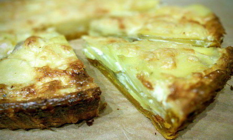 Рецепт картофельного тарта на тыквенном тесте