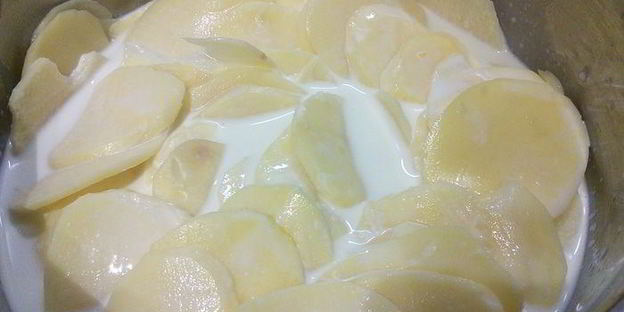 картофельный тарт на тыквенном тесте