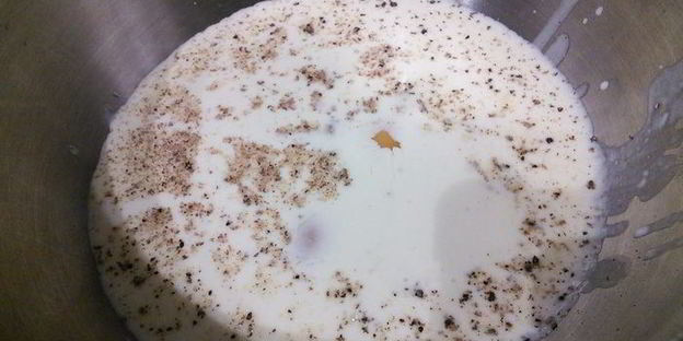 картофельный тарт на тыквенном тесте