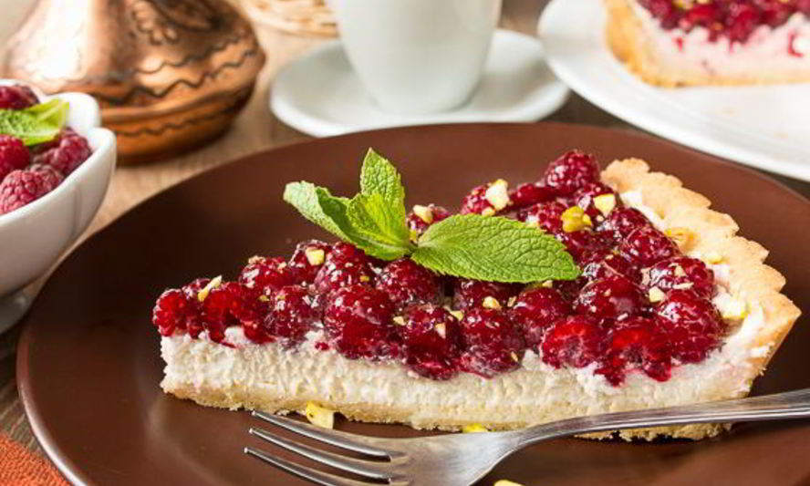 Рецепт малинового тарта с маскарпоне