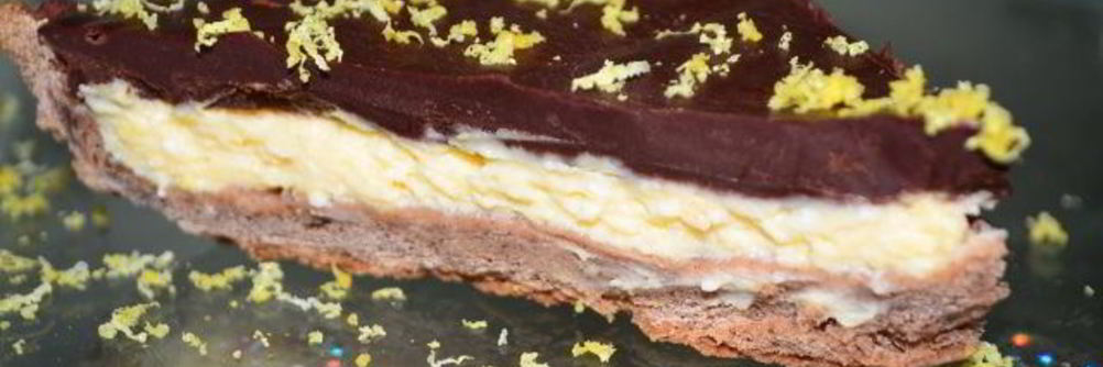 Нежный лимонно-шоколадный тарт