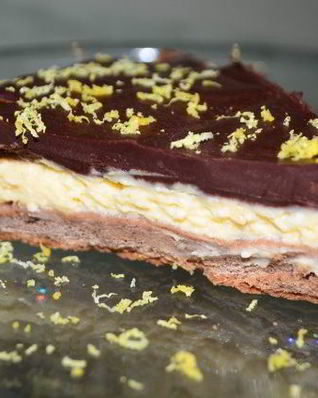 Нежный лимонно-шоколадный тарт