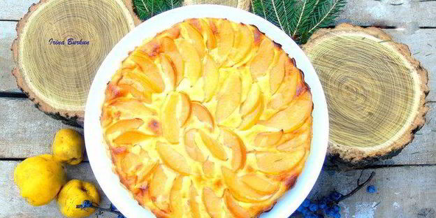 тарт с айвой и рикоттой