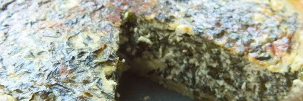 Тарт с сыром фета и шпинатом