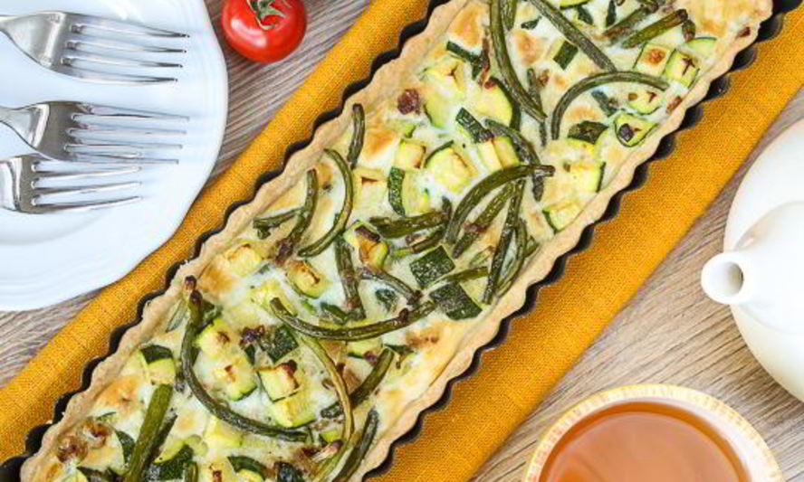 Рецепт тарта с цуккини и чесночными стрелками
