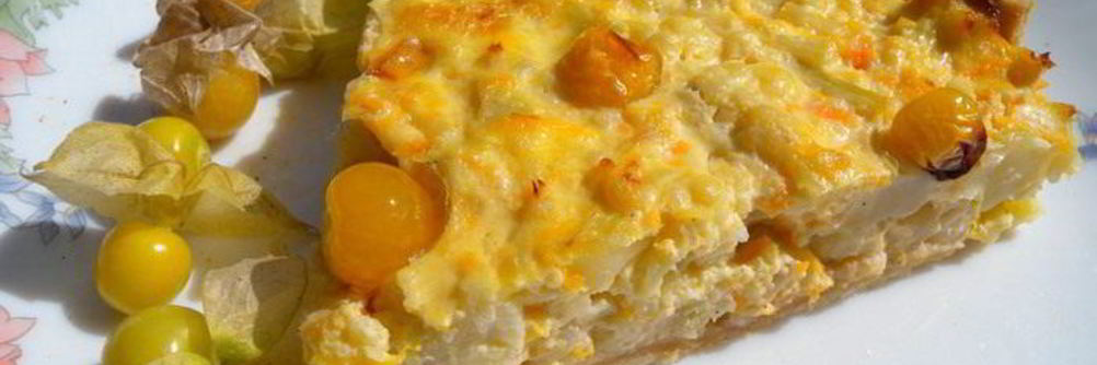 Тарт с цветной капустой и фезалисом