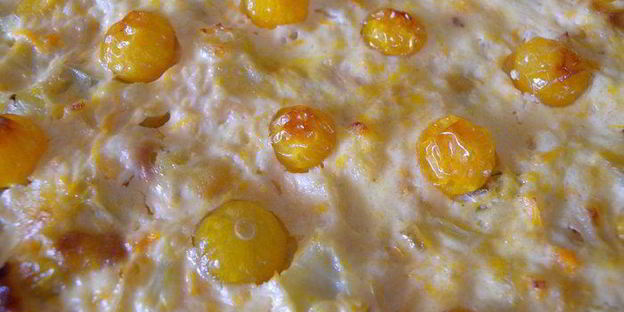 тарт с цветной капустой и фезалисом