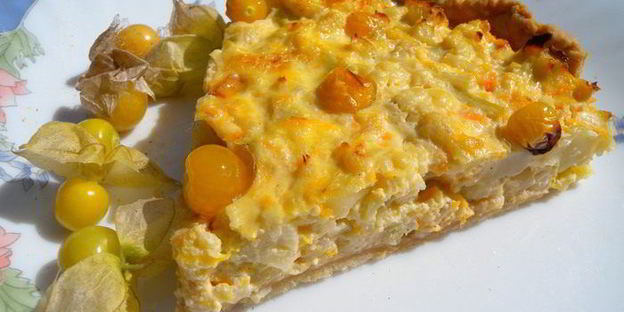 тарт с цветной капустой и фезалисом