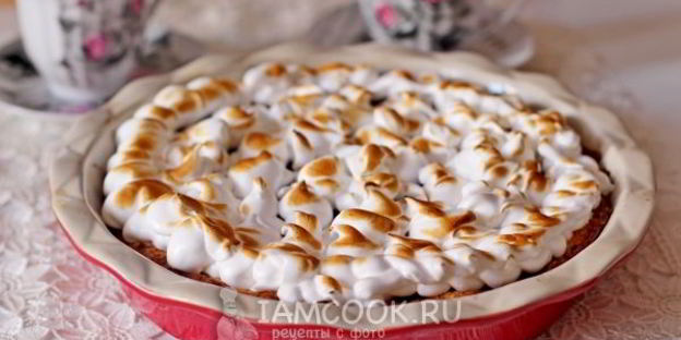 тарт с вареньем и итальянской меренгой