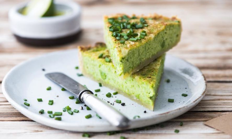 Рецепт тарта со сметаной и зеленым луком