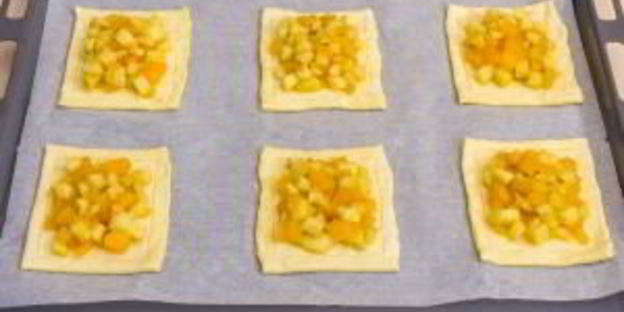 тарты с тыквой и яблоками