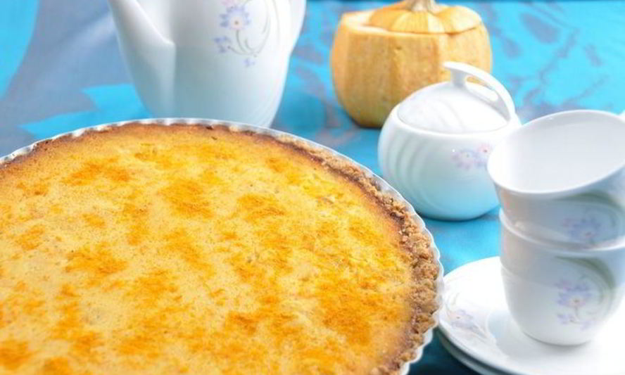 Рецепт тыквенного тарта с апельсином на ореховом тесте