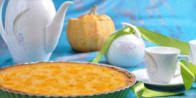 тыквенный тарт с апельсином на ореховом тесте